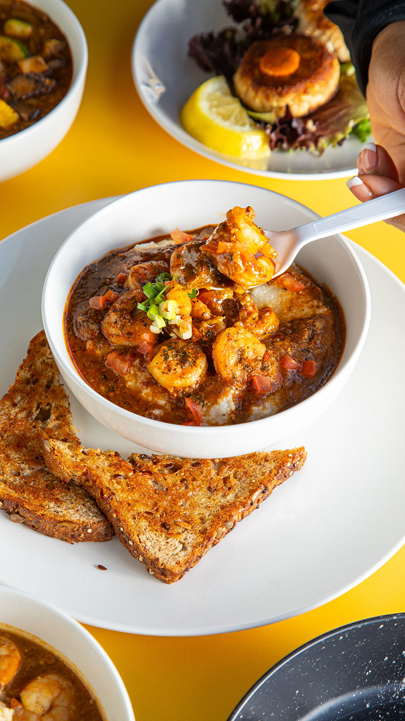 Shrimp and Grits from Meals From The Heart Cafe in New Orleans
